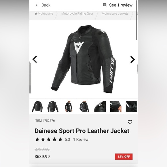Dainese Sport Pro Leather Jacket - Picture 6 of 6